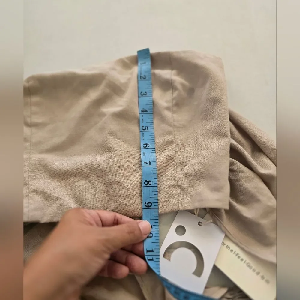 Commense Cotton And Linen Crisscross Halter Tank Top In Khaki Size Xs - Picture 2 of 11